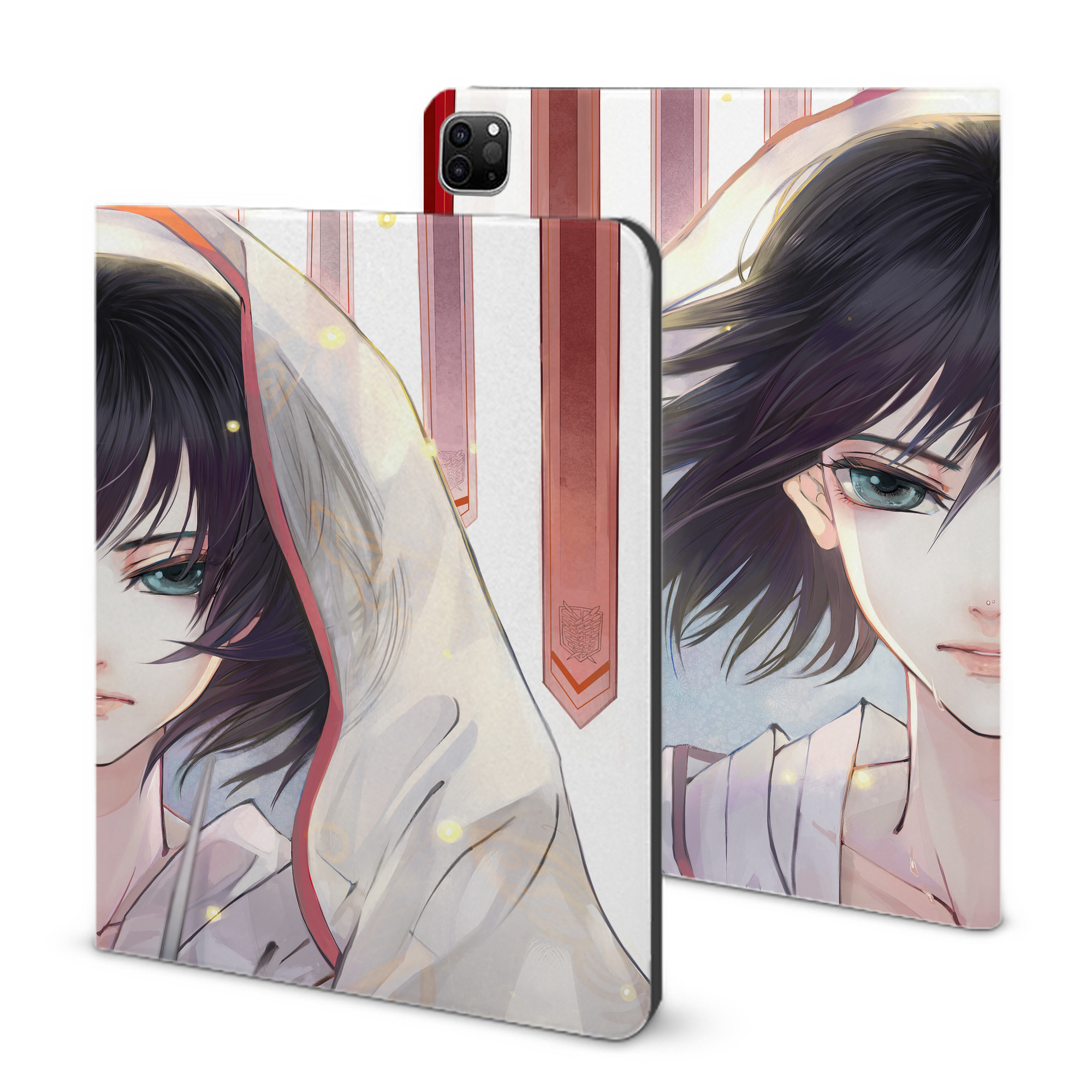 （画像用） 進撃の巨人 Attack on Titan IPad ケース ブック型 PUレザー TPU 耐衝撃 軽量 薄型 ペン収納なし 全面保護 IPad 各モデル対応